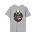 American Eagle Soccer Ball T-Shirt USA Flag Patriotic Football Tee Back Print