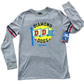 Ted Lasso Shirt Gray Long Sleeve Crew Neck Diamond Dogs Soccer Size L S234