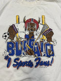 Vintage BUFFALO #1 Sports Fan Football Hockey Soccer Lacrosse Shirt RARE!