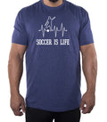 Soccer is Life Heartbeat, Men's Soccer Shirts, Graphic T-shirts for Men