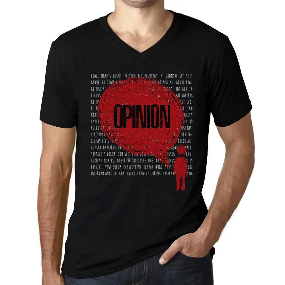 Men's Graphic T-Shirt V Neck Thoughts Opinion Eco-Friendly Limited Edition