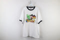 Vintage Y2K Mens XL Spell Out 2004 European Championships Soccer Ringer T-Shirt