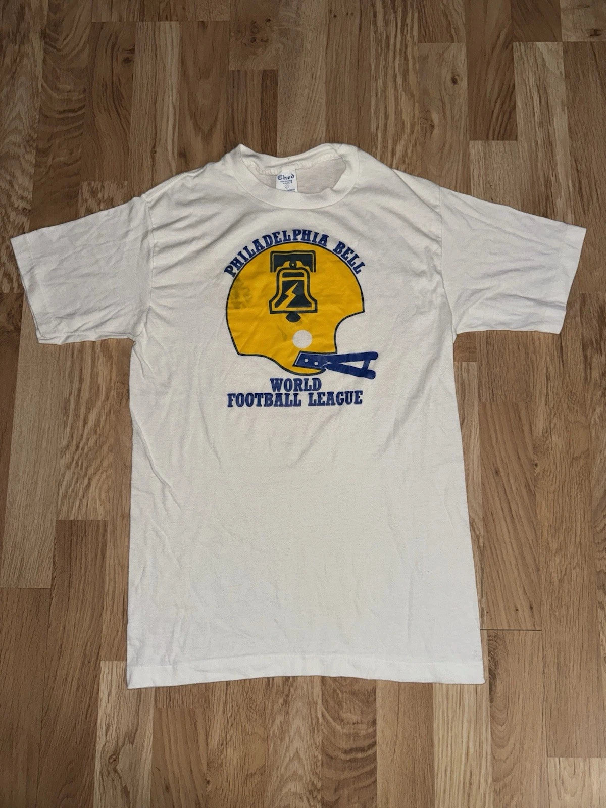 Vintage WFL Philadelphia Bell PA Size L World Football League Very Rare 1970’s