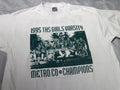 1995 Vintage 90s Varsity Girls Soccer Champions T-Shirt, White Fruit Of Loom L