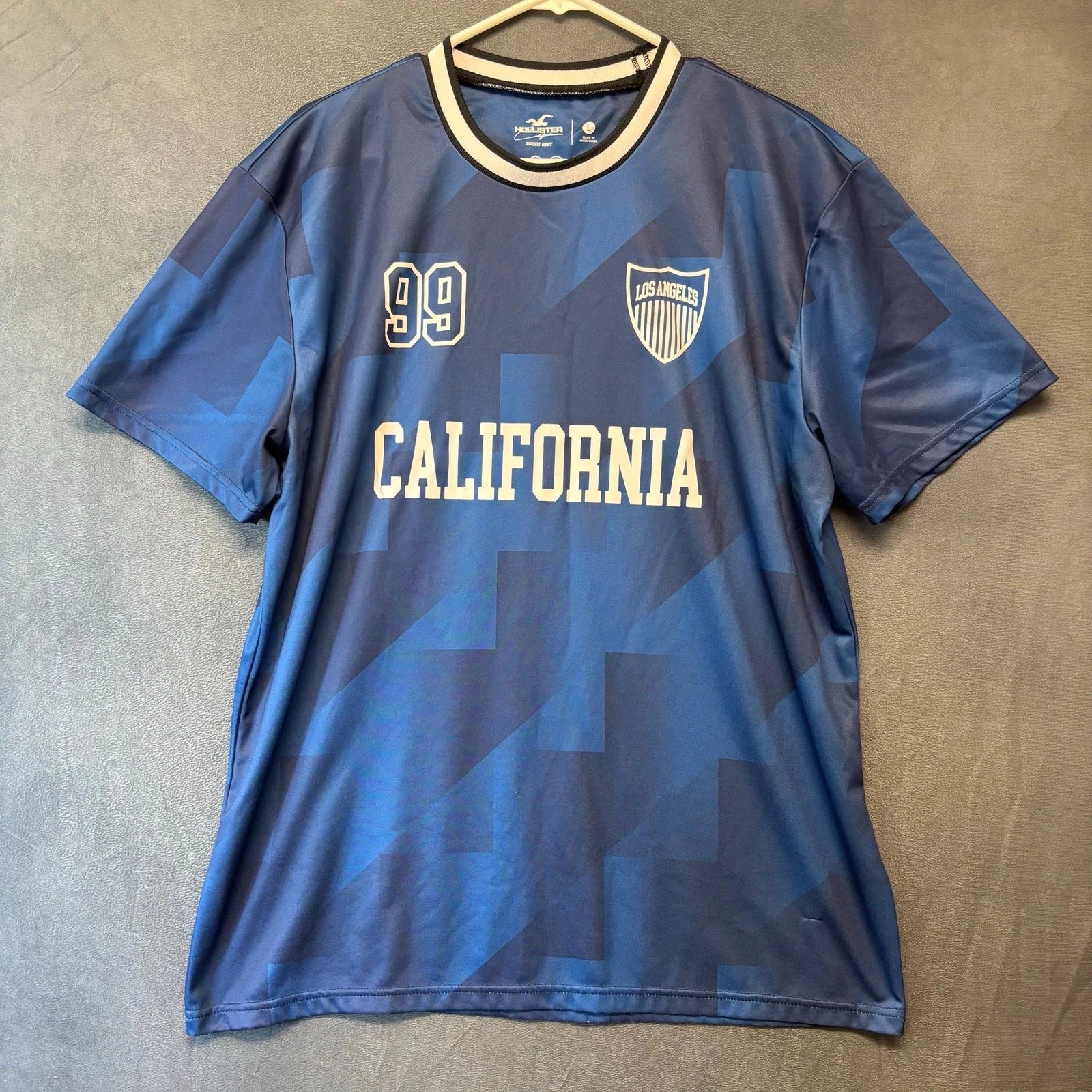 Vintage Hollister Sport Knit Soccer Jersey #99 Los Angeles California Athletic