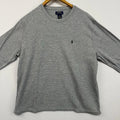 Polo Ralph Lauren Mens Waffle Knit Thermal Shirt 2XL Heather Gray Logo Pullover
