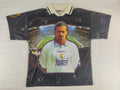 Vintage Pedja Mijatovic Mesh Polo Shirt Medium Real Madrid Soccer Graphic Print