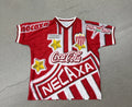 Vintage 90’s Necaxa Mexican Soccer Jersey All Over Print Sol Men’s XL Red