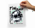 Play Hard Football Cup Iron On Transfers Canada USA Mexico World Soccer Fan DTF