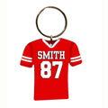 Personalized Sports Jersey Keychain Your Color Name & Number Soccer Football Fan