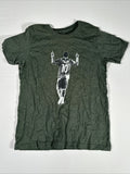 Messi Soccer Futbol Player Shirt Green Kids T Shirt Short Sleeve Size Large