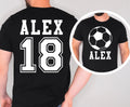Personalised Football Shirt Custom Name Number Soccer Tee Team Gift Xmas Tops