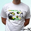 Jamaica football flag - white t shirt top soccer tee - mens womens kids baby