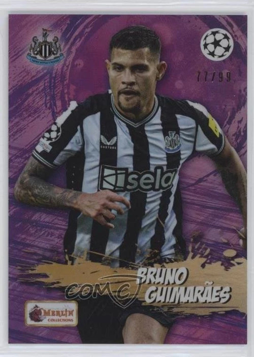 2023 Merlin's Heritage UEFA Club Competitions Purple 77/99 Bruno Guimaraes 19qk