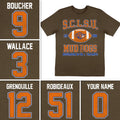 SCLSU Mud Dogs Football The Waterboy 1998 Adam Sandler Bourbon Bowl Jersey Shirt