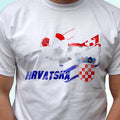 Croatia football flag white t shirt Hrvatska majica soccer tag gift cup top tee