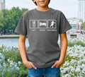 EAT SLEEP FOOTBALL SOCCER FAN DESIGN CREW NECK Cute Children Funny T-SHIRT