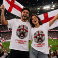 England Lion Graphic Football Supporter Shirt Gift for Match Day Fans