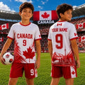 🔥Personalized Canada Football Team 2026 AOP Set Gift Kids Fan Apparel