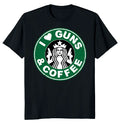 NEW LIMITED I Love Guns and Coffee Funny Classic Novelty Tee M-3XL Fast Shipping