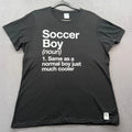 Port & Company Shirt Womens Sz XL Soccer Boy Noun Definition Graphic Tee
