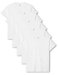 1 and 5 PACK White Fruit of the Loom Original Crew Neck t shirt-mens tops Lot