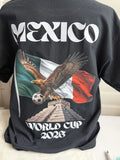 Mexico Soccer Shirt World Cup 2026 Black Cotton Tshirt Unisex Adult