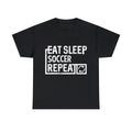 Eat Sleep Soccer Graphic Tee Shirt, S-5XL