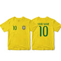 NEW! Brazil Soccer Fan Sports T-shirt Country Flag CUSTOM Adult Kids Sizes