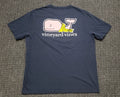 Vineyard Vines Men's Large Dark Blue T Shirt LA Galaxy MLS Soccer Football Scarf