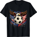 American Flag Soccer Ball 4th of July Patriotic Men Women T-Shirt