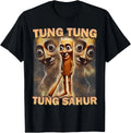 Tung Tung Tung Sahur Funny Meme Brainrot Humor Gen Z Unisex T-Shirt