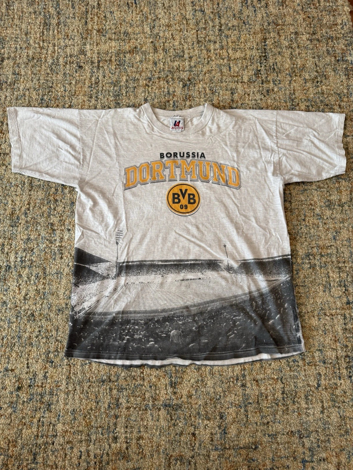 Vintage Borussia Dortmund Soccer Football Tee Shirt 90s Size Large (fits Big)