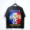 France 2026 World Cup Washed T-Shirt Soccer Fan Tee Paris Graphic Game Day Gift