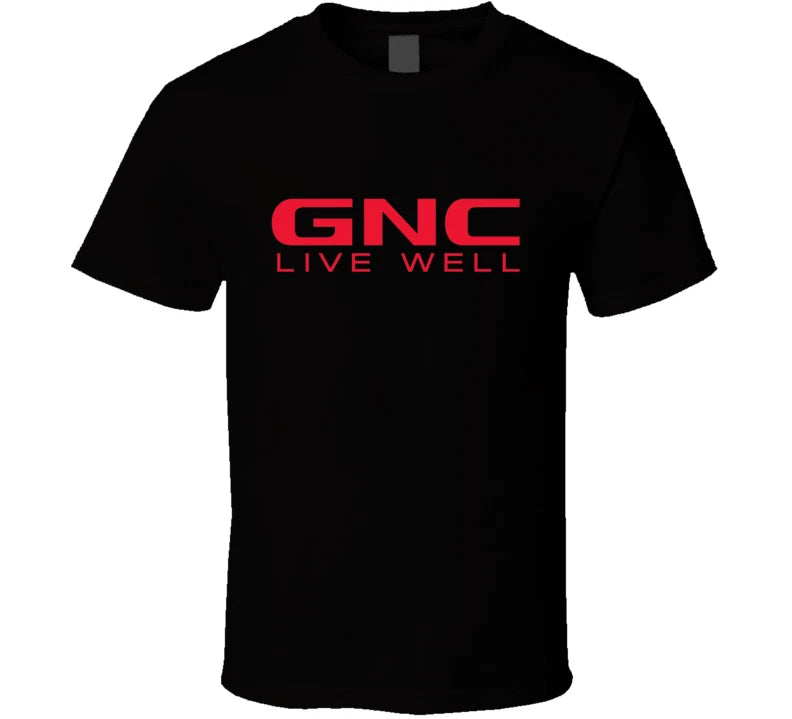 NEW SHIRT GNC LIVE WELL GYM T-SHIRT MEN'S ALL SIZE FUNNY USA TEE