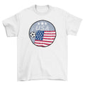 USA Football T-Shirt Retro Circle, Adults Kids Or Baby, World Cup 2026 America