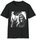 Bigfoot UFO Selfie Rock On Graphic T-Shirt Men's Funny Alien Camping Tee