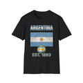 Argentina Flag Futbol Soccer T-Shirt | Nations Heritage Collection | Vintage