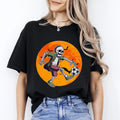 Football skeleton Halloween Unisex T-Shirt Soccer lover Soccer player Spooky tee
