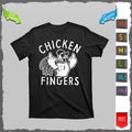 Mens Chicken Fingers T Shirt Funny Sarcastic Offensive Middle Finger Unisex