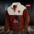 Louisville Cardinals Corduroy Stand Collar Sweatshirt