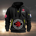 Personalize Toronto Basketball Team Quarter Zip Hoodie