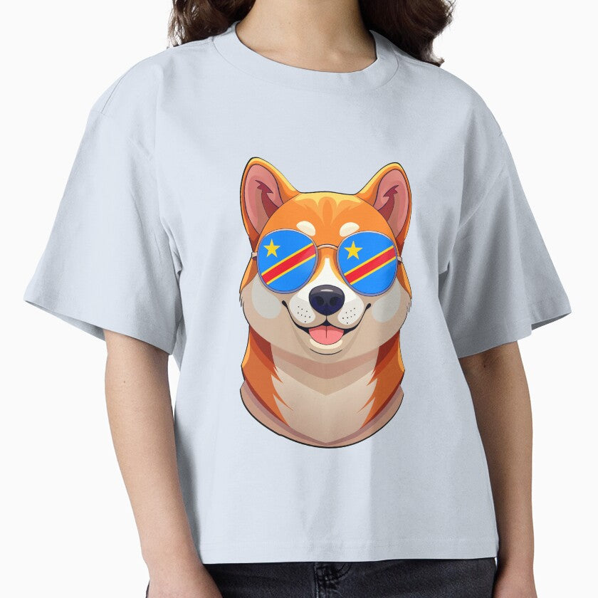 Vintage Patriotic Shiba Inu Congolese Flag by DreamBrushy