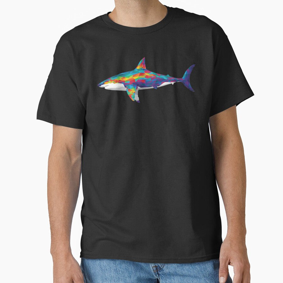 Geometric Rainbow Shark by polliadesign