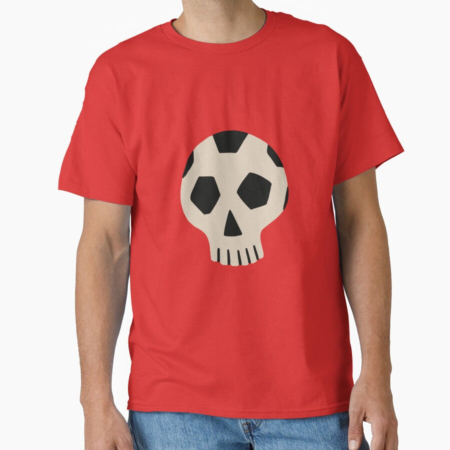 Cartoon Soccer Skull Football Fan Cool Skeleton Halloween Graphic Design by w1ckerman