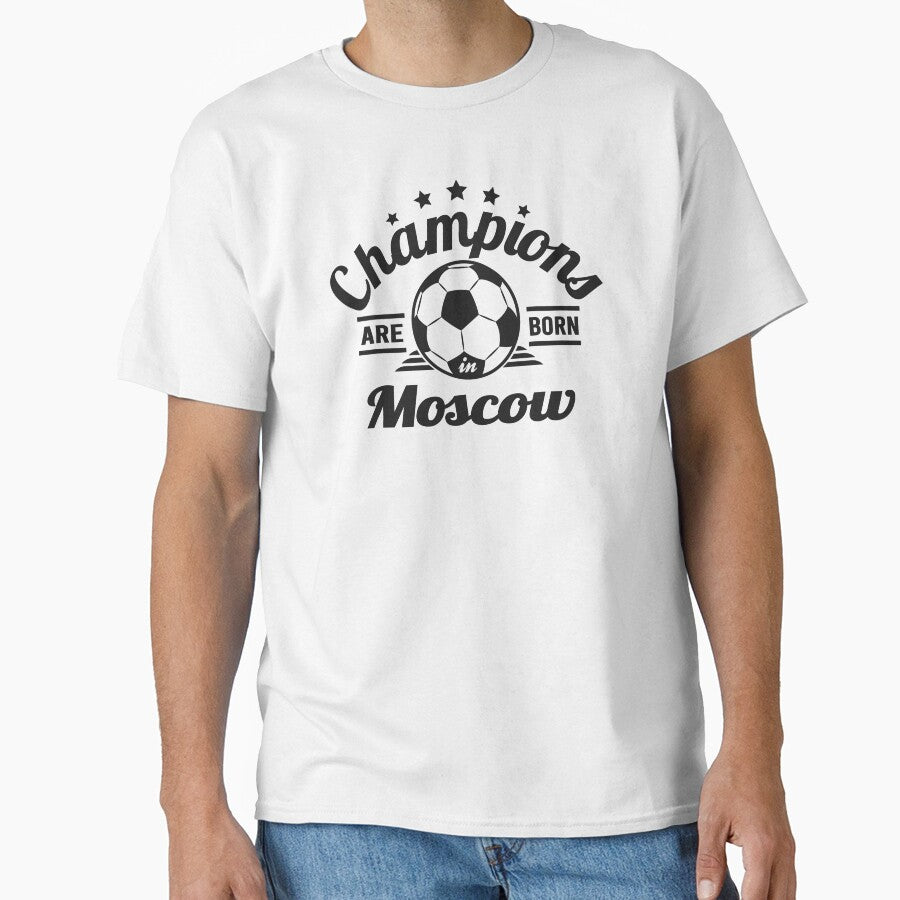 Champions Are Born In Moscow , football fans vintage gift by lamjar-art