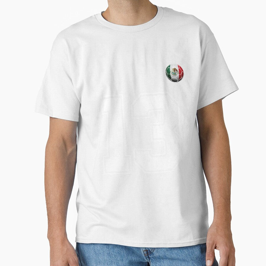 Number 13 Mexico Flag Football Fan by BernoNickel