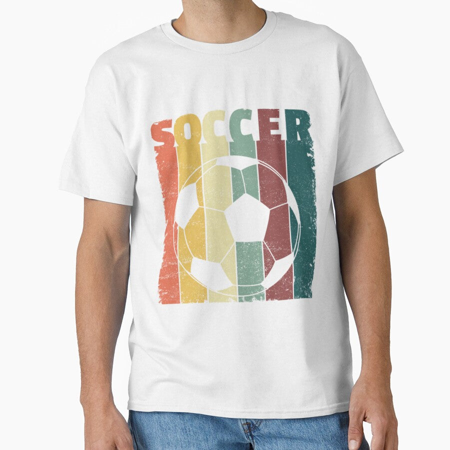 Vintage Soccer Ball Retro soccer player by aggrehhewotl