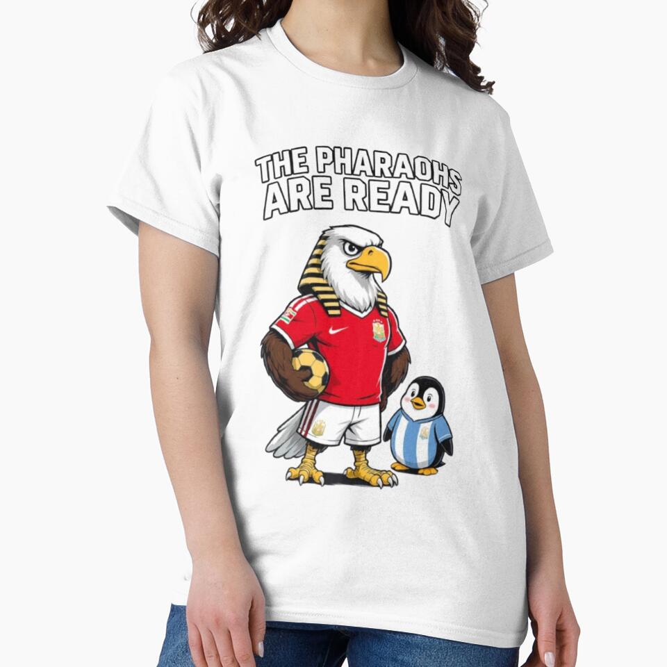 The Pharaohs Are Ready Egypt Soccer Eagle National Team Football Tshirt by BodaZZ