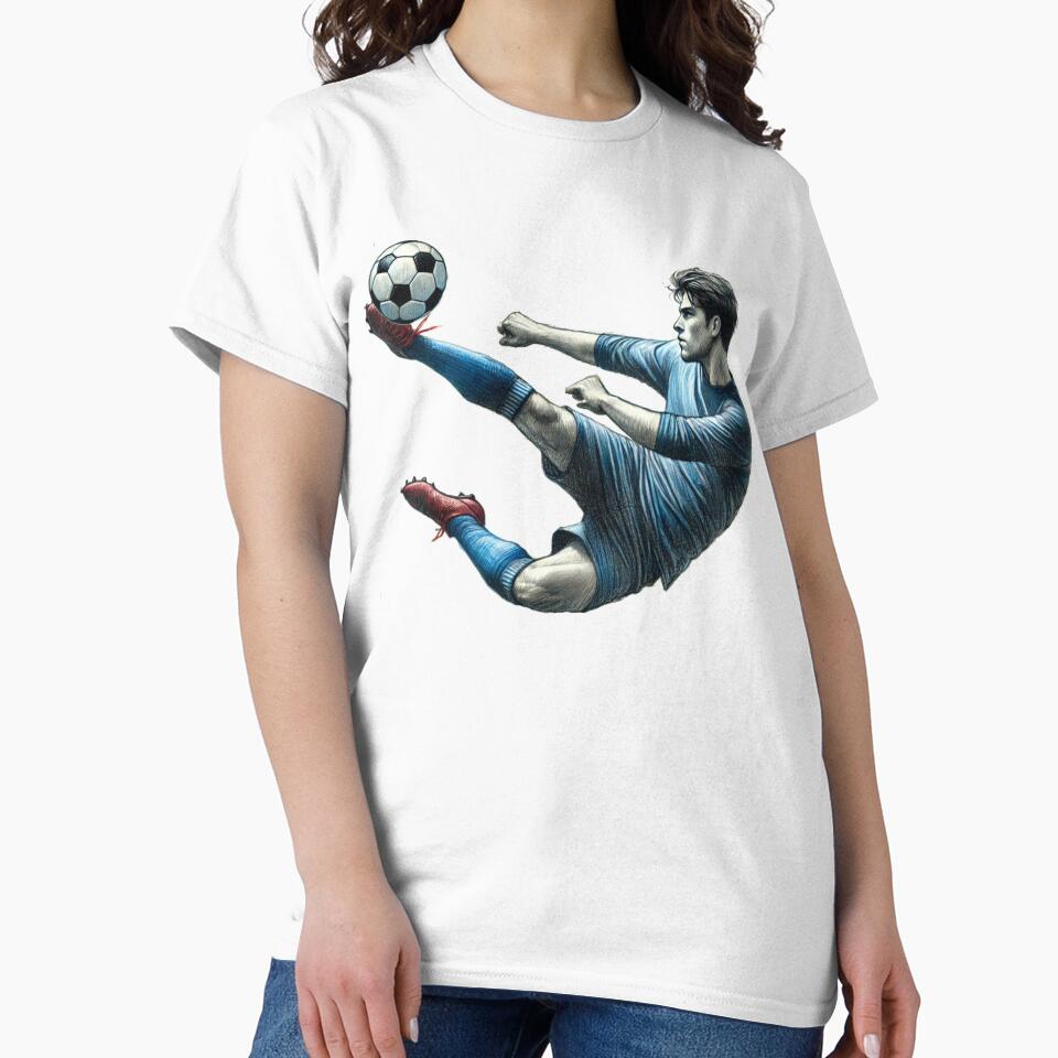 Scissor Kick Soccer Art – Dynamic Football Action Moment by denip